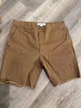 Cotton On brown chino shorts 34